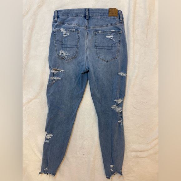 American Eagle Ripped Curvy High Rise Jegging Dream Jeans - Picture 3 of 5